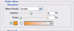 Spark Outer Glow Settings